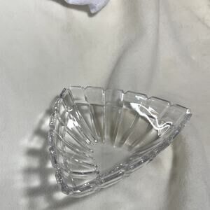 Mikasa "Southern Cross" 6.5" triangular Cut crystal bowl, Yugoslavia, sparkling
